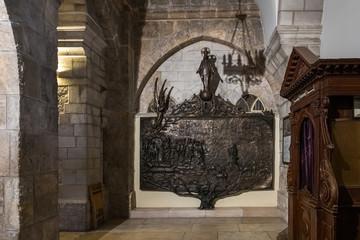 The interior of the Chapel of Saint Catherine in Bethlehem in Palestine