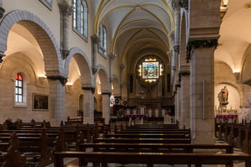 Fototapeta na wymiar The interior of the Chapel of Saint Catherine in Bethlehem in Palestine