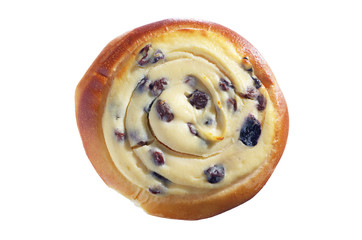 Cheesecake with cottage cheese and raisins