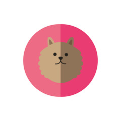 cute dog pet head character