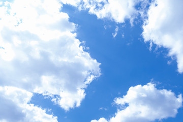 Obraz na płótnie Canvas Blue sky with cloud background, nature