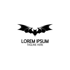 bat vector icon logo template