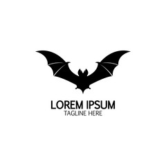 bat vector icon logo template