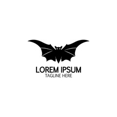 bat vector icon logo template