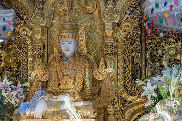 Buddha statue at Kyaik Hwaw Wun Pagoda in Thanlyin,Myanmar