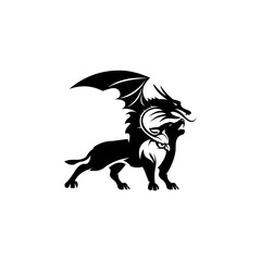 wolf, dragon and owl vector