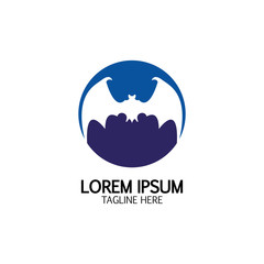 bat vector icon logo template