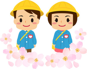 入園 男女セット 桜