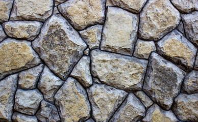 Texture of stone wall close up