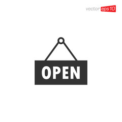 Open Icon Sign Design Vector