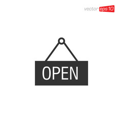 Open Icon Sign Design Vector
