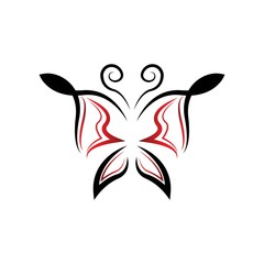 Butterfly Logo template Vector illustration.