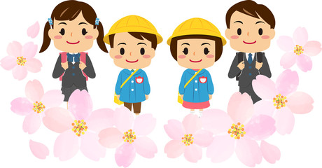 入園 小学校入学 男女セット 桜