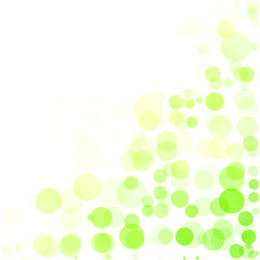 Bubbles Circle Dots Unique Green Bright Vector Background