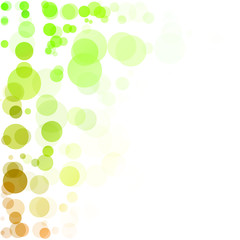 Bubbles Circle Dots Unique Green Bright Vector Background