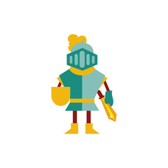 warrior fairytale character isolated icon