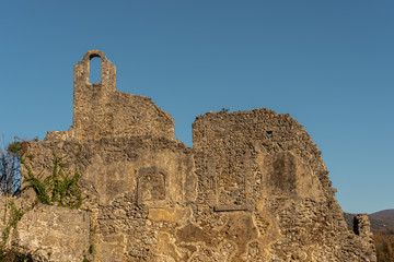 Isernia, Molise, ruins of the Celestial Convent of S. Spirito.  View.