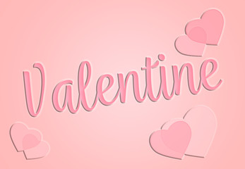 Happy valentine day with creative love composition.