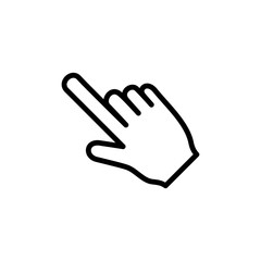 Clicking Hand icon vector simple design