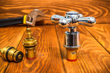Cruciform hot and cold water main switch of spare parts