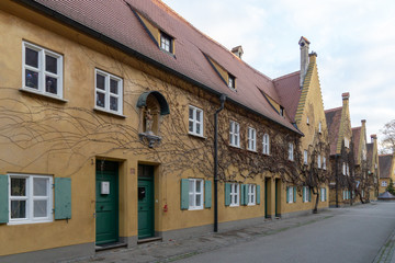 Fuggerei in Augsburg, Bavaria, Germany