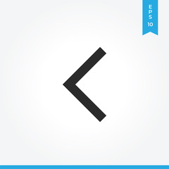 Left arrow vector icon, simple sign for web site and mobile app.