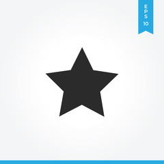 Star vector icon, simple sign for web site and mobile app.