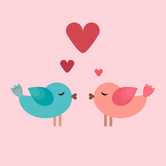 Birds in love