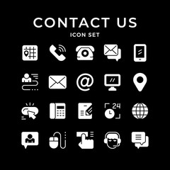 Set icons of contact us