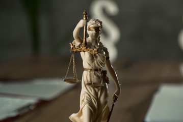 Fototapeta na wymiar Themis Statue Justice Scales Law Lawyer Concept