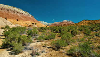view of coloured clay hills 