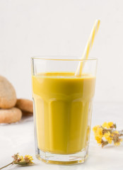 healthy indian drink golden milk vertical image