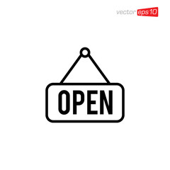 Open Icon Sign Design Illustration