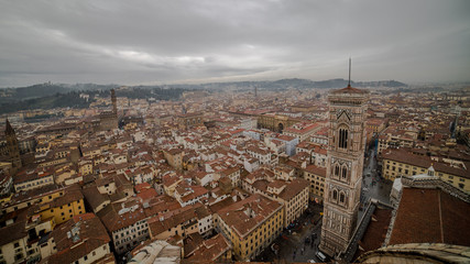 Fototapeta na wymiar aerial view of Florence from the top