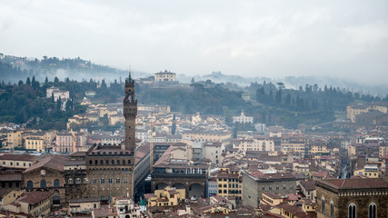 aerial view of Florence from the top