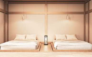 Luxury modern zen style bedroom mock up, Designing the most beautiful. 3D rendering