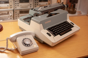 ring phone and old type writer