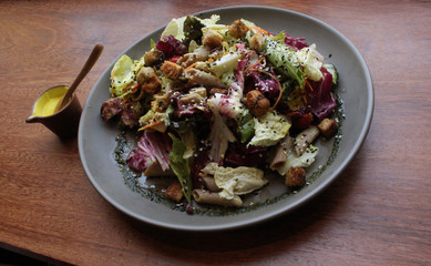 natural salad with vegetables