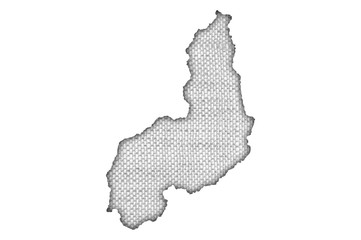 Karte von Piaui auf altem Leinen