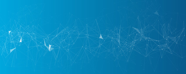 Blue social network vector background.