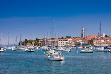 Fototapeta na wymiar Bay and marina of Izola, Adriatic Slovenia, Europe,