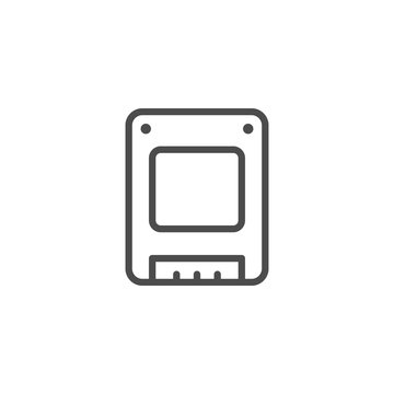 Solid State Drive Line Outline Icon