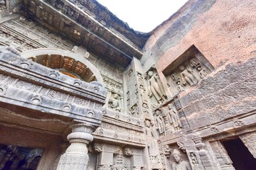 Ancient Rock-Cut Buddhist Temple at Ajanta Caves