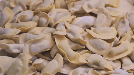 A kind of ravioli, casoncelli, home made traditional food of the Bergamo area, Italy. Delicious Italian food