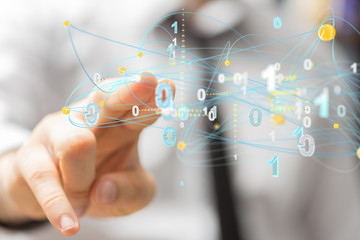 Network connections team working and interacting