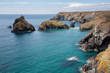 Kynance Cove, Cornwall at high tide