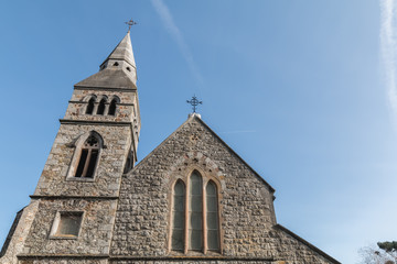 Fototapeta premium architectural detail of St. Mary s Anglican Church in Howth, Ireland