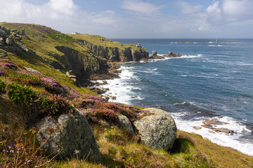 views towards Lands End from the South West Coastal Path