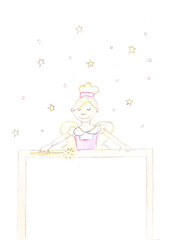 Puderzuckerfee Helene ist bereit für den Vermerk