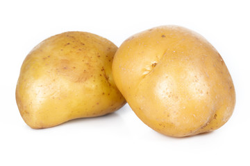 round potato isolated on white background